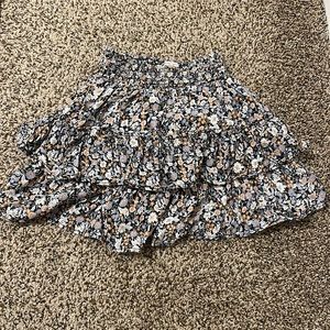 American Eagle Small Floral Ruffle Skirt